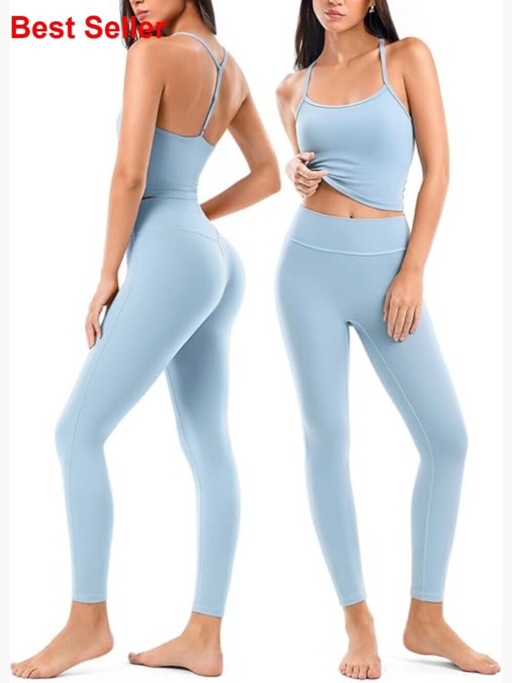 81% Nylon 19% Lycra Spandex Workout Set with Built-in Bra